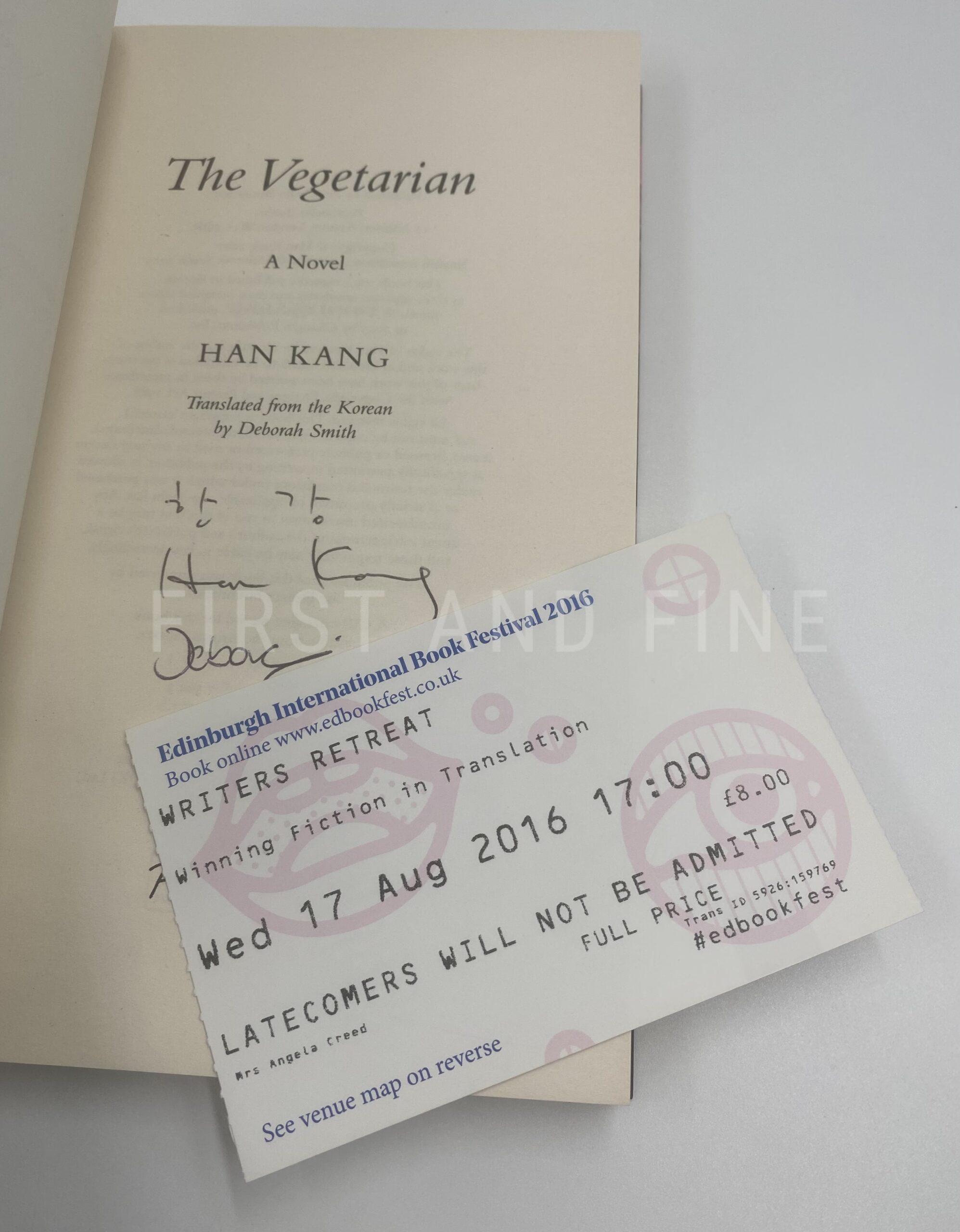 Han Kang (2015) 'The Vegetarian', UK double signed true first edition with provenance - Image 3