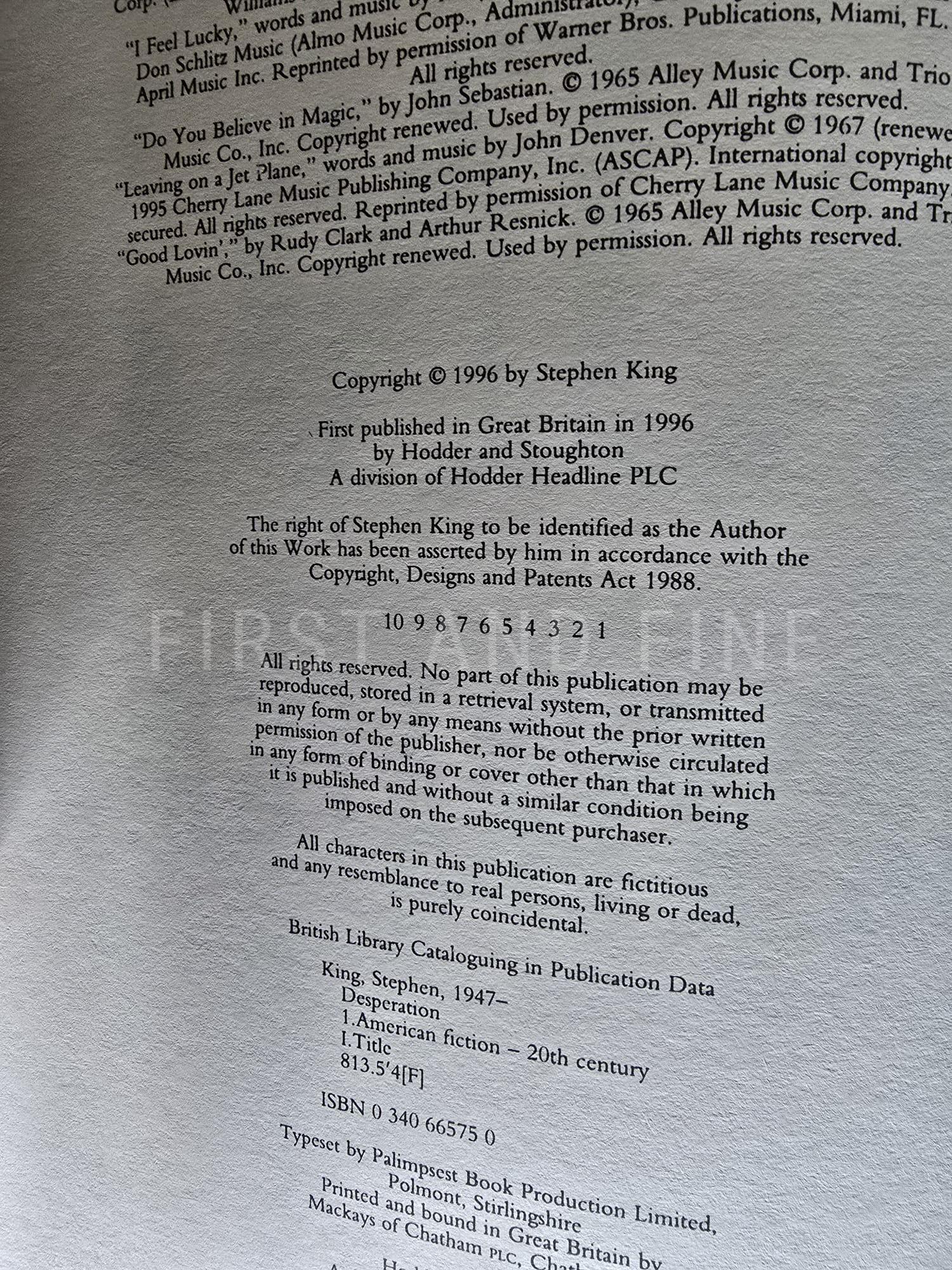 King, Stephen writing as Bachman, Richard (1995) 'Desperation' and 'Regulators', UK signed limited edition - Image 4