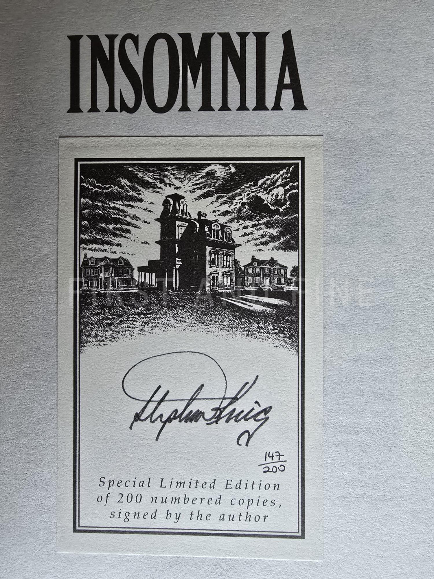 King, Stephen (1994) 'Insomnia', UK signed limited edition - Image 2