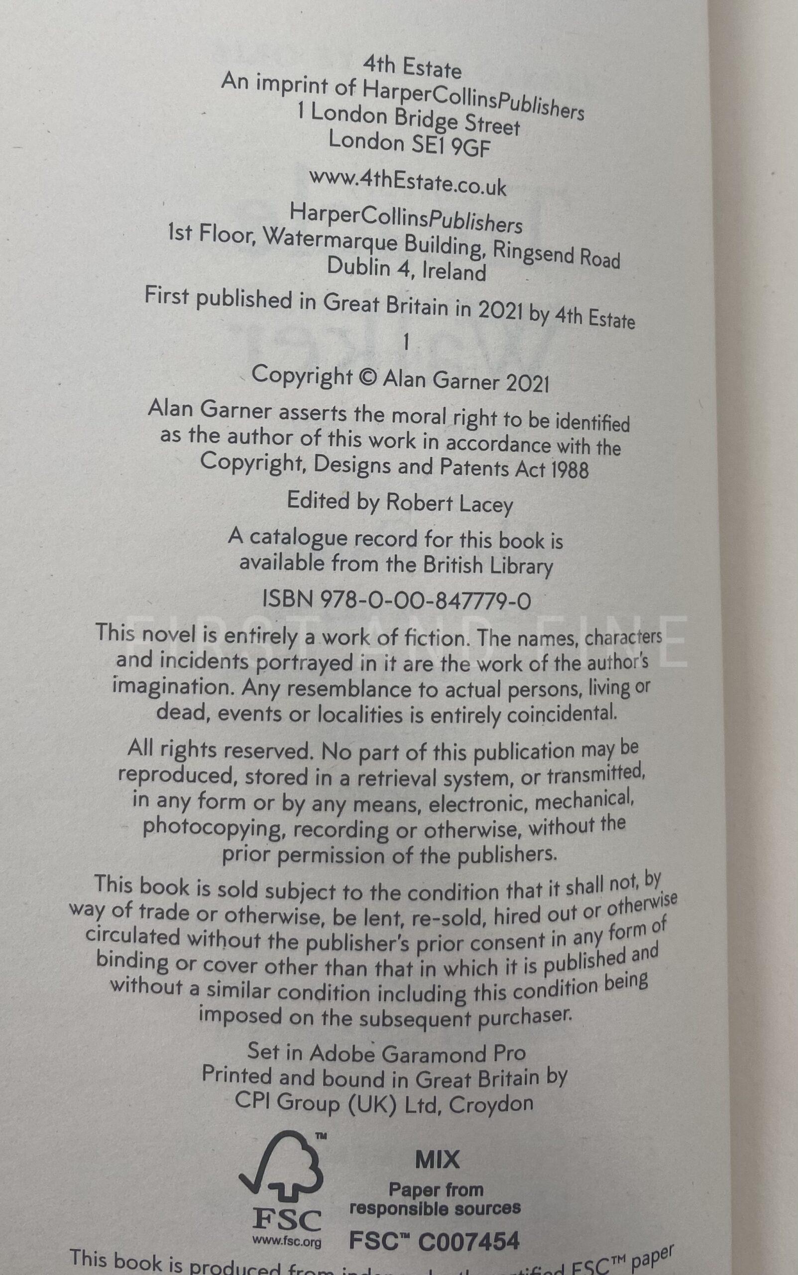 Garner, Alan (2021) 'Treacle Walker', UK first edition - Image 2