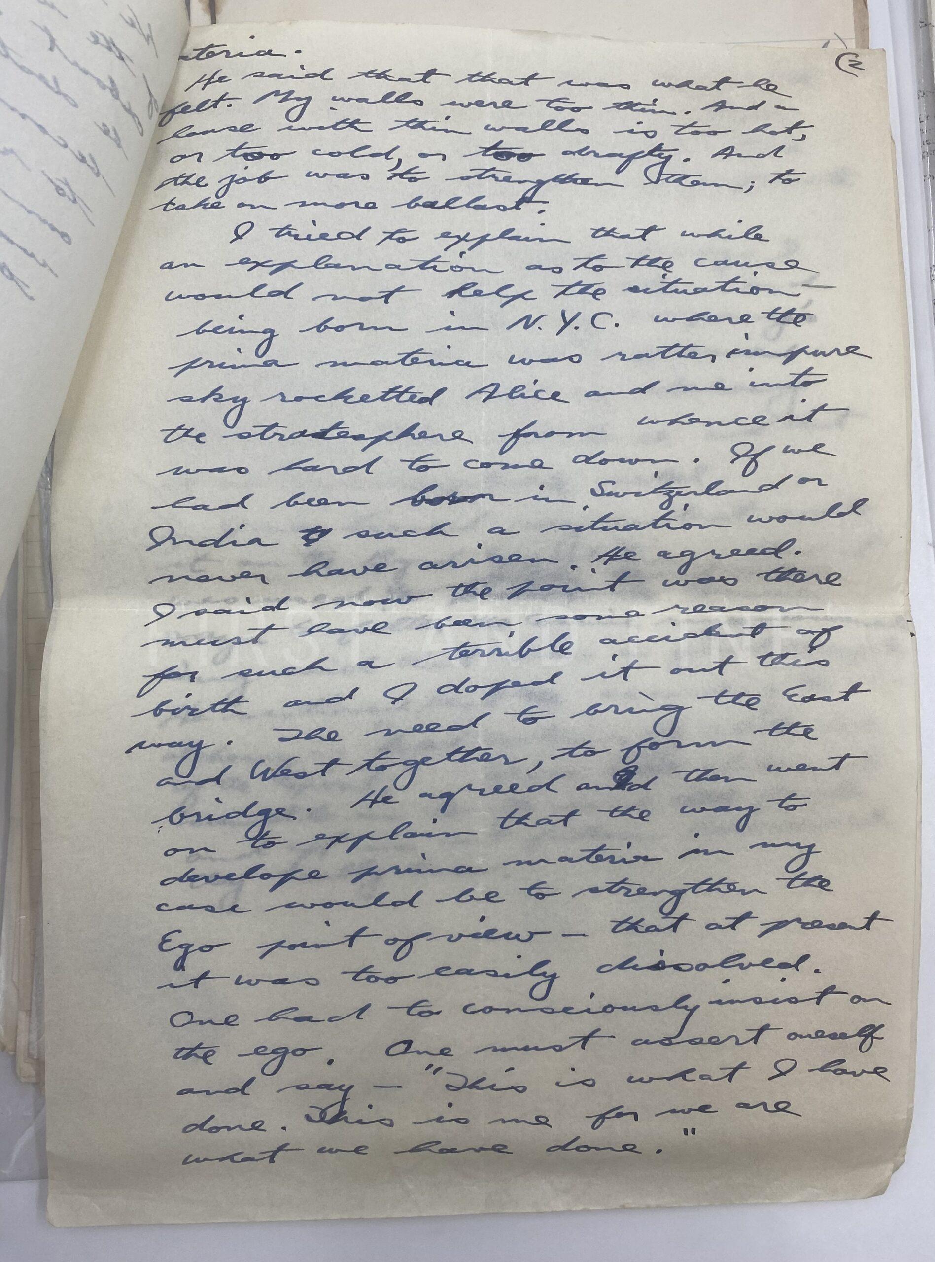 Jung, Carl Gustav (1947) original signed letter together with an archive of manuscript material relating to Jung and his close circle including Alice Lewisohn, Toni Wolff and C.A. Meier - Image 10