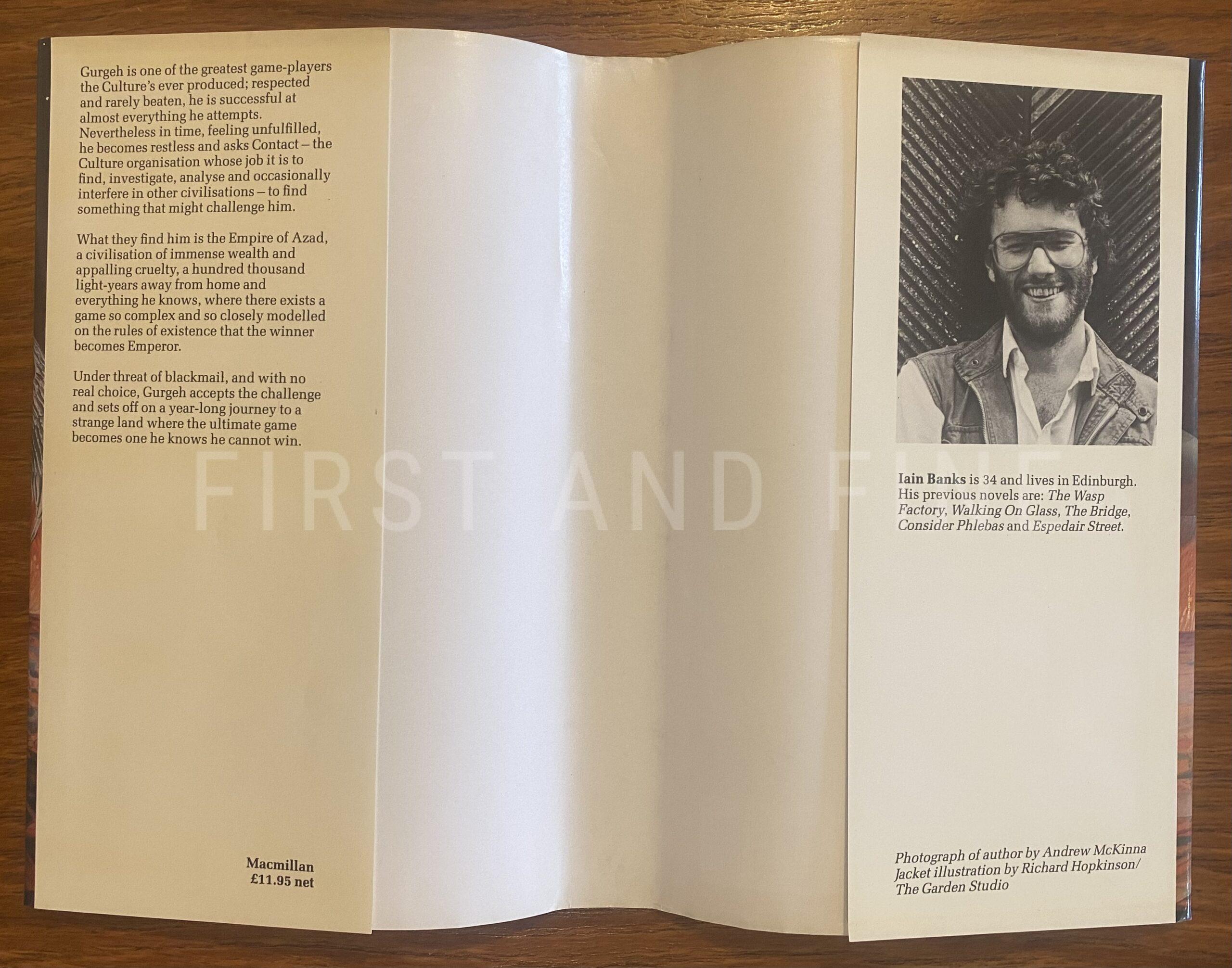 Banks, Iain (1988) 'The Player of Games', UK signed and inscribed first edition - Image 11