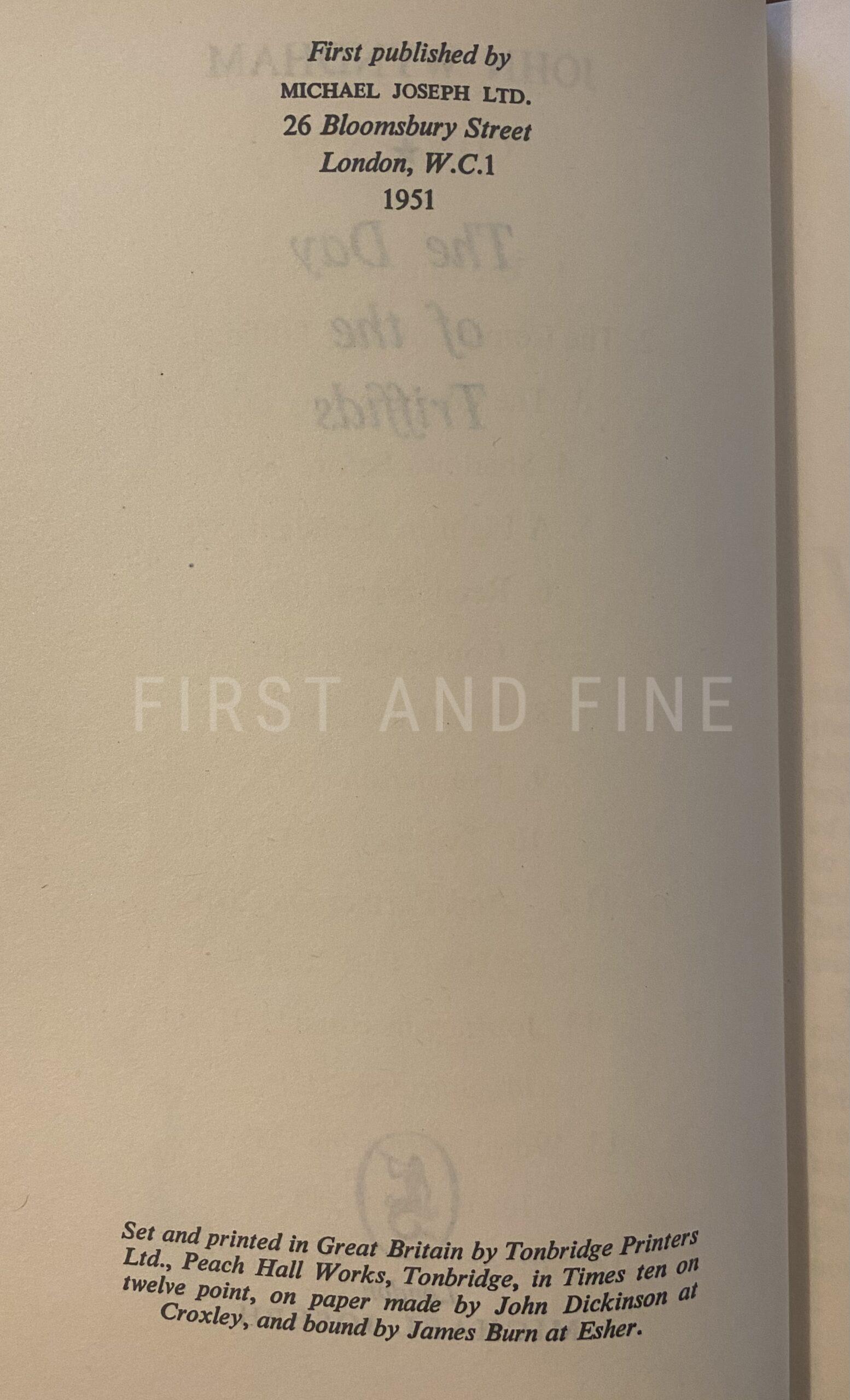 Wyndham, John (1951) 'The Day of the Triffids', UK first edition - Image 2