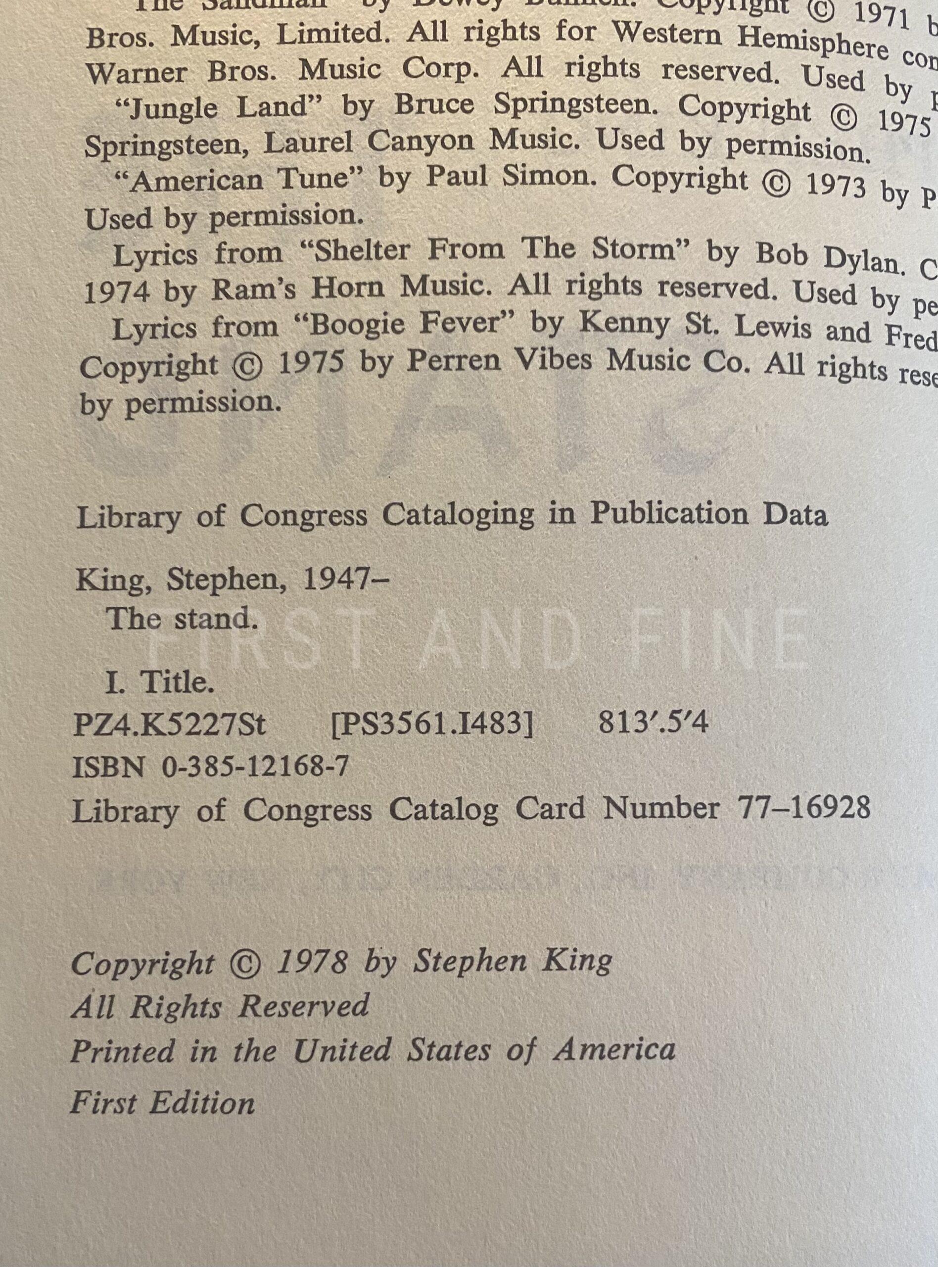 King, Stephen (1978) 'The Stand', US signed and inscribed first edition - Image 3