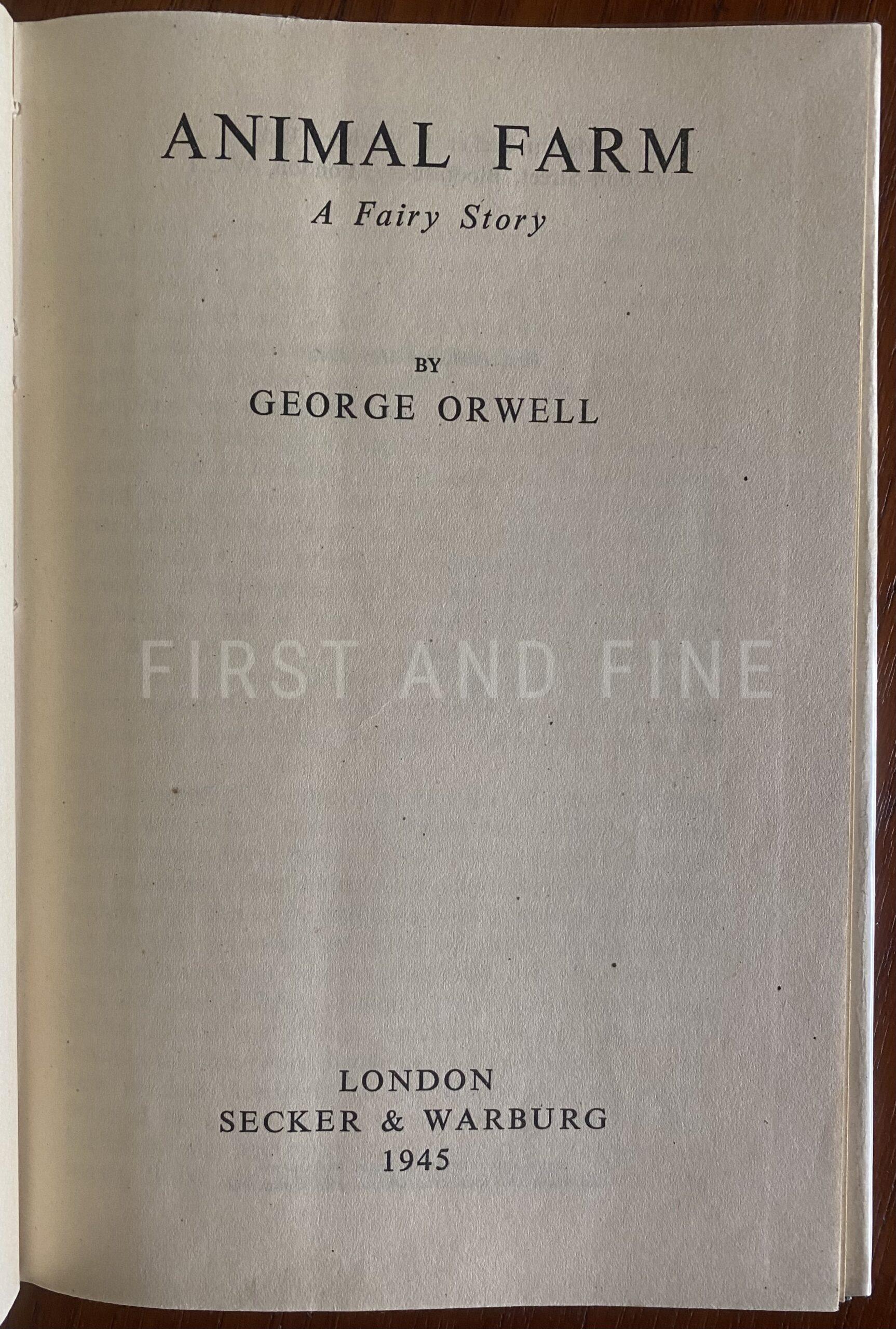 Orwell, George (1945) 'Animal Farm', UK first edition in the original first state dust jacket - Image 7