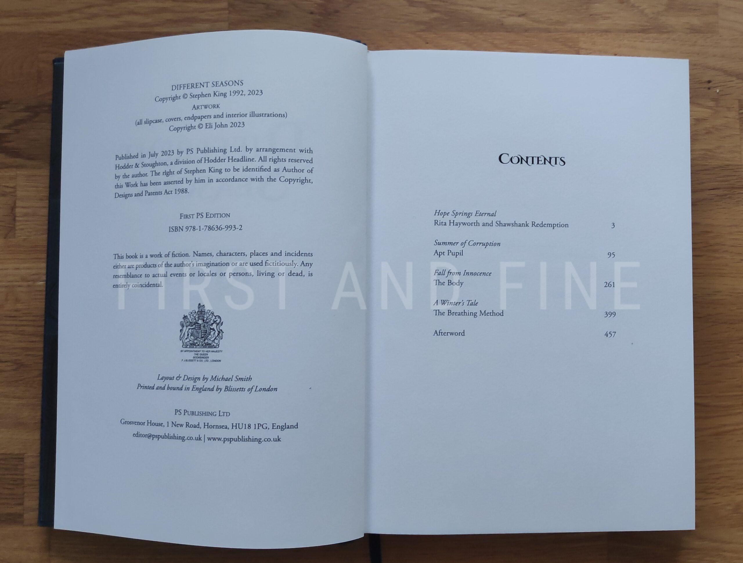 King, Stephen (2023) 'Different Seasons', UK signed deluxe/ lettered limited edition - Image 9