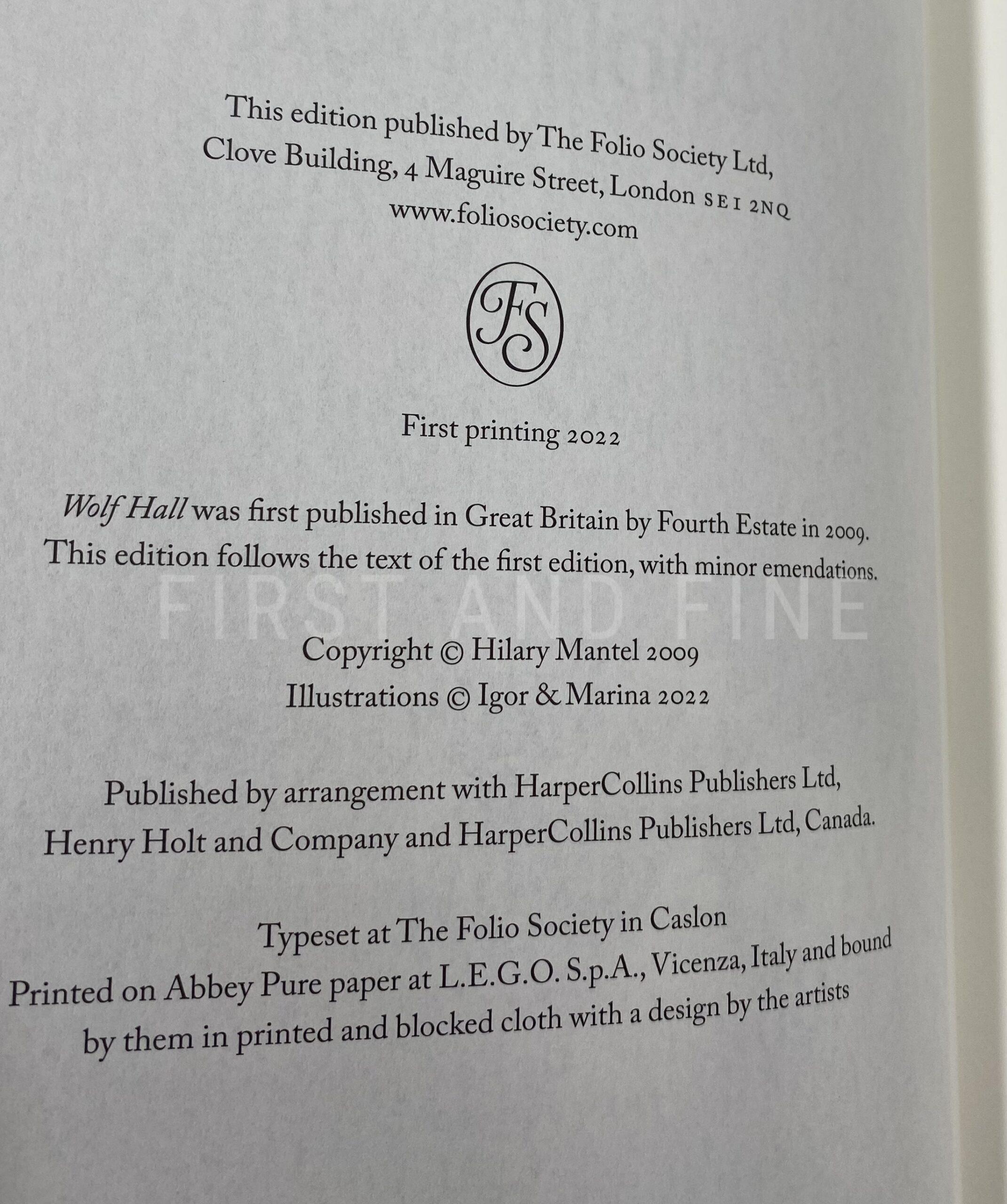 Mantel, Hilary (2022) 'Wolf Hall', UK signed illustrated edition by The Folio Society - Image 3
