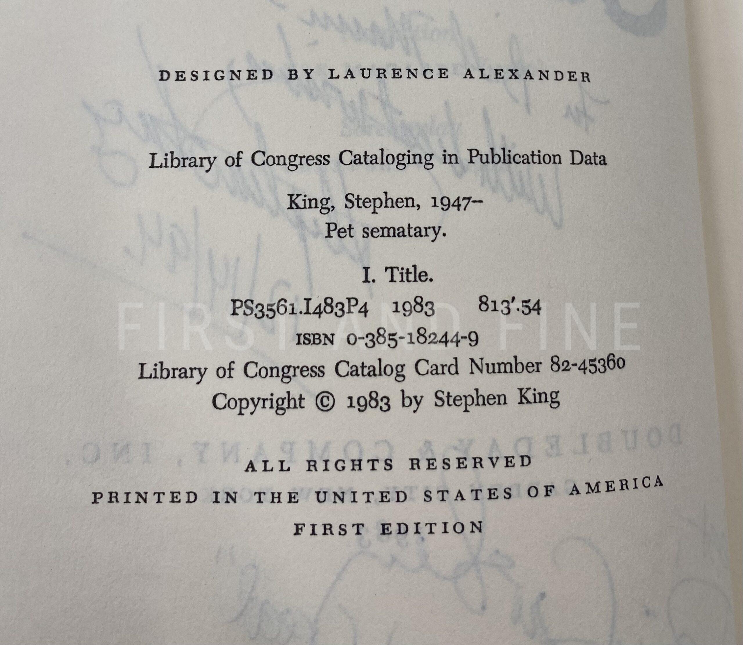 King, Stephen (1983) 'Pet Sematary', US signed and inscribed first edition - Image 3