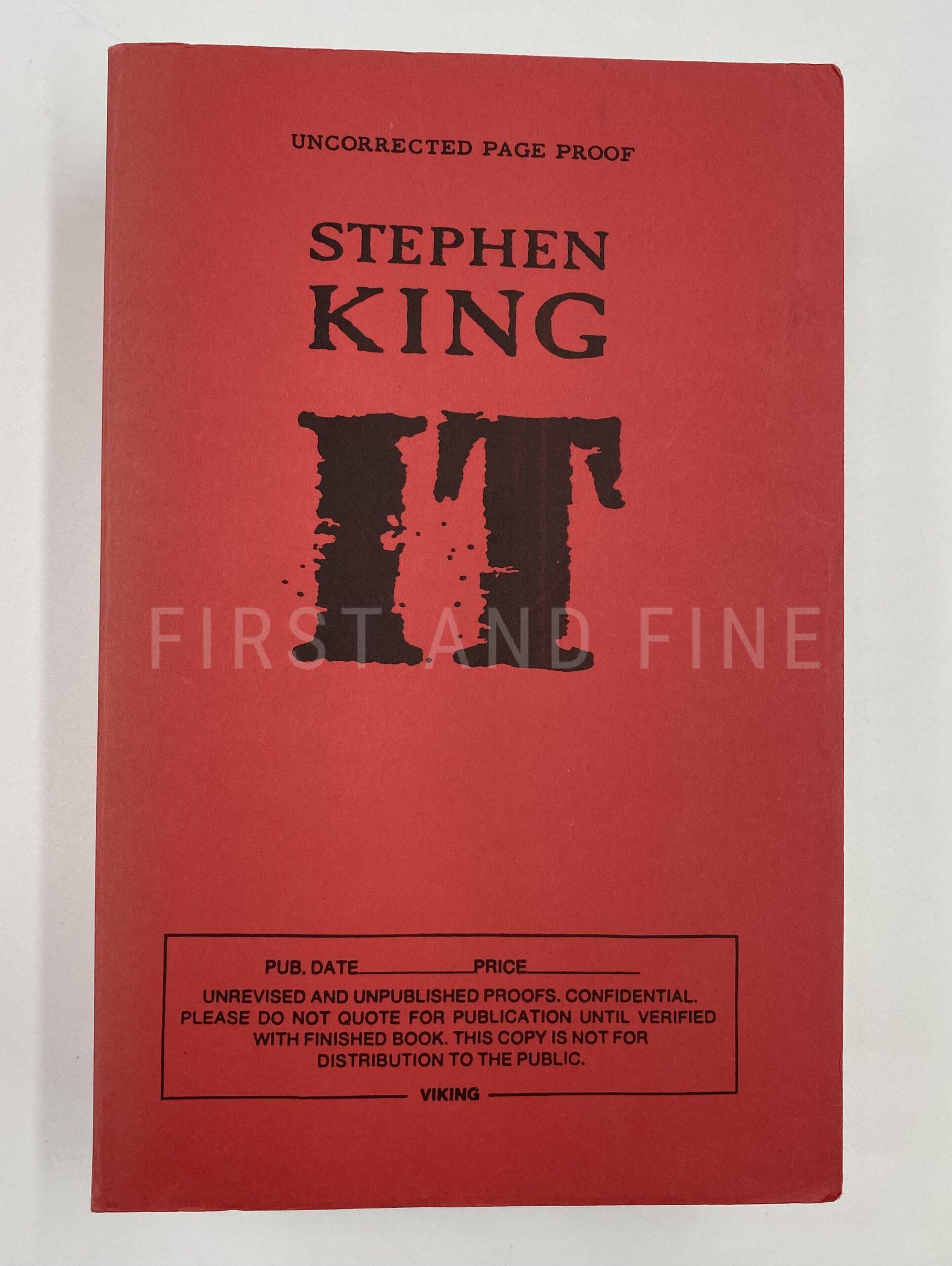 King, Stephen (1986) 'IT', US uncorrected proof