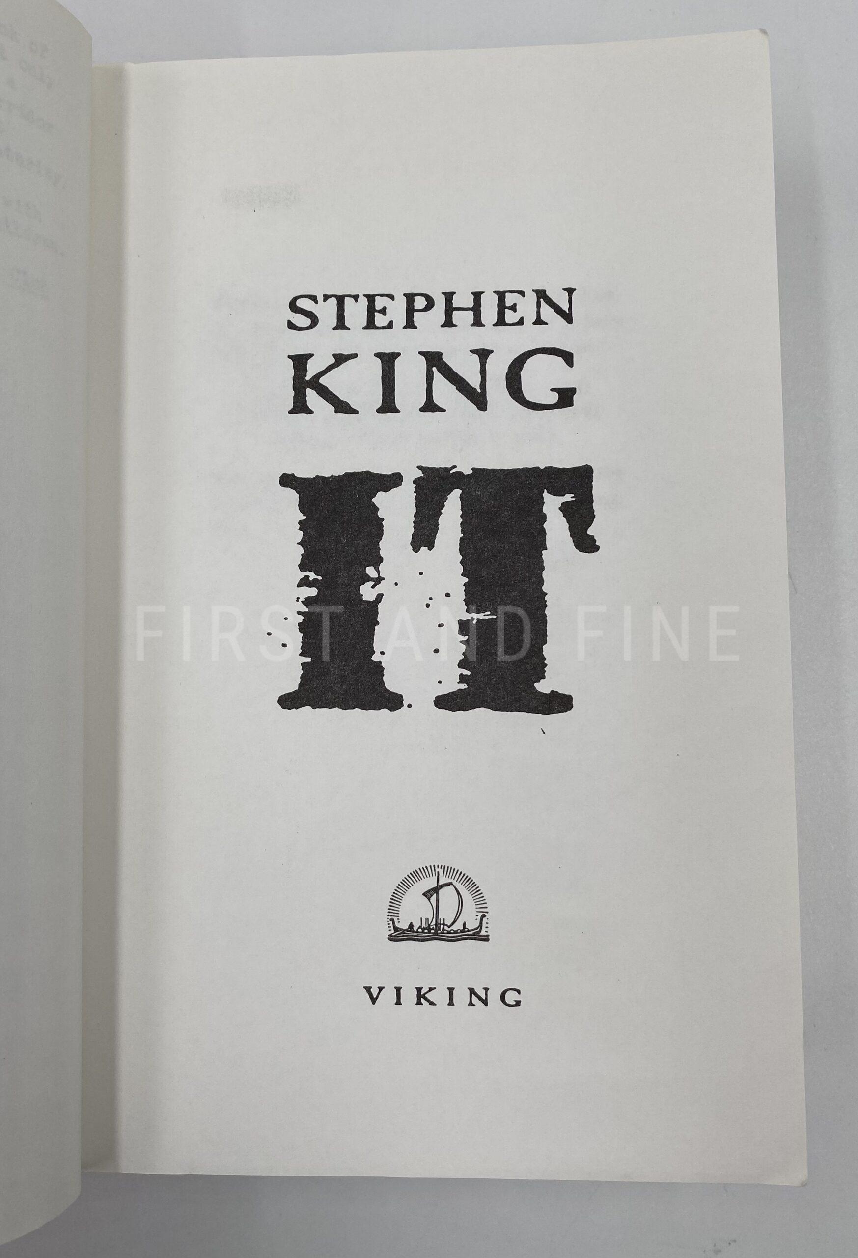 King, Stephen (1986) 'IT', US uncorrected proof - Image 3