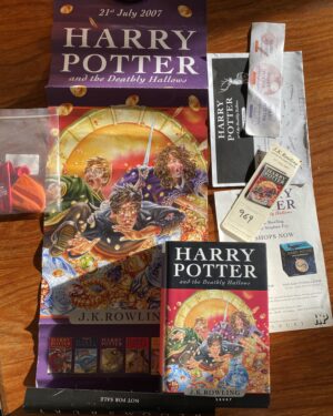 Rowling, J.K. (2007) 'Harry Potter and the Deathly Hallows', UK signed and inscribed first edition with ephemera
