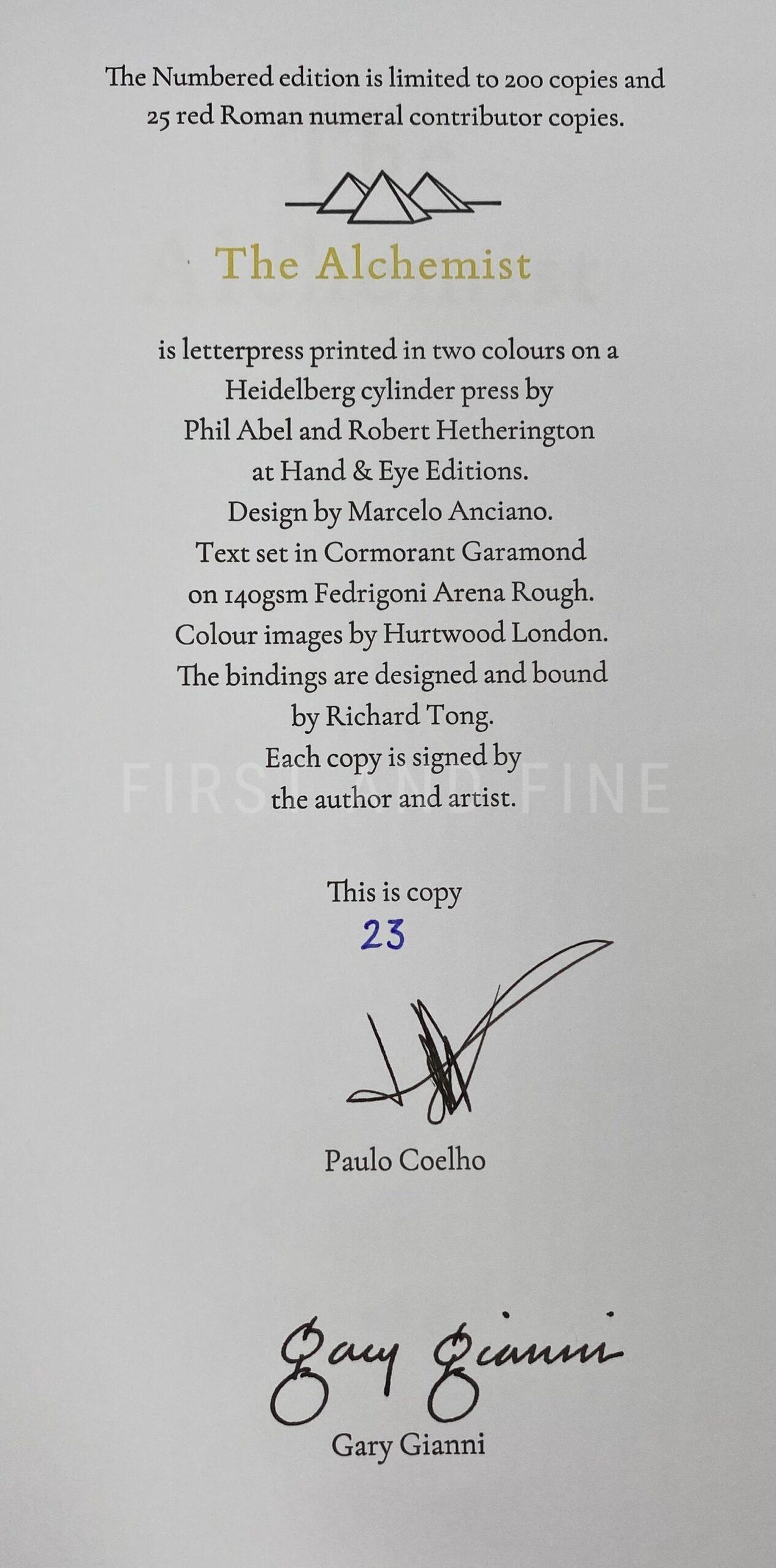 Coelho, Paolo (2025) 'The Alchemist', UK signed illustrated limited edition - Image 2