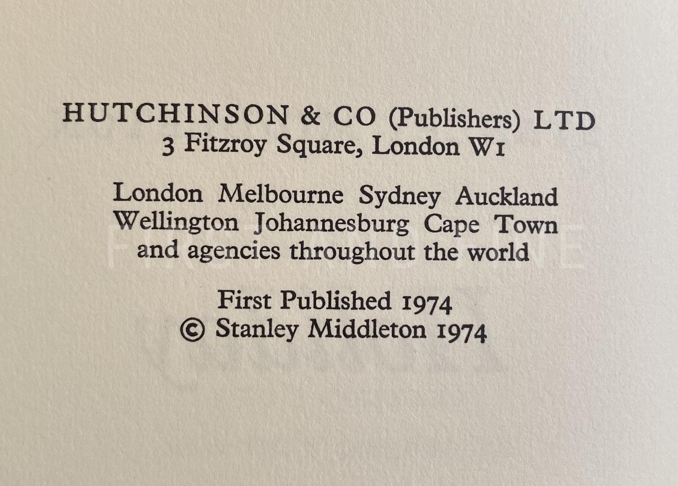 Middleton, Stanley (1974) 'Holiday', UK signed first edition - Image 3