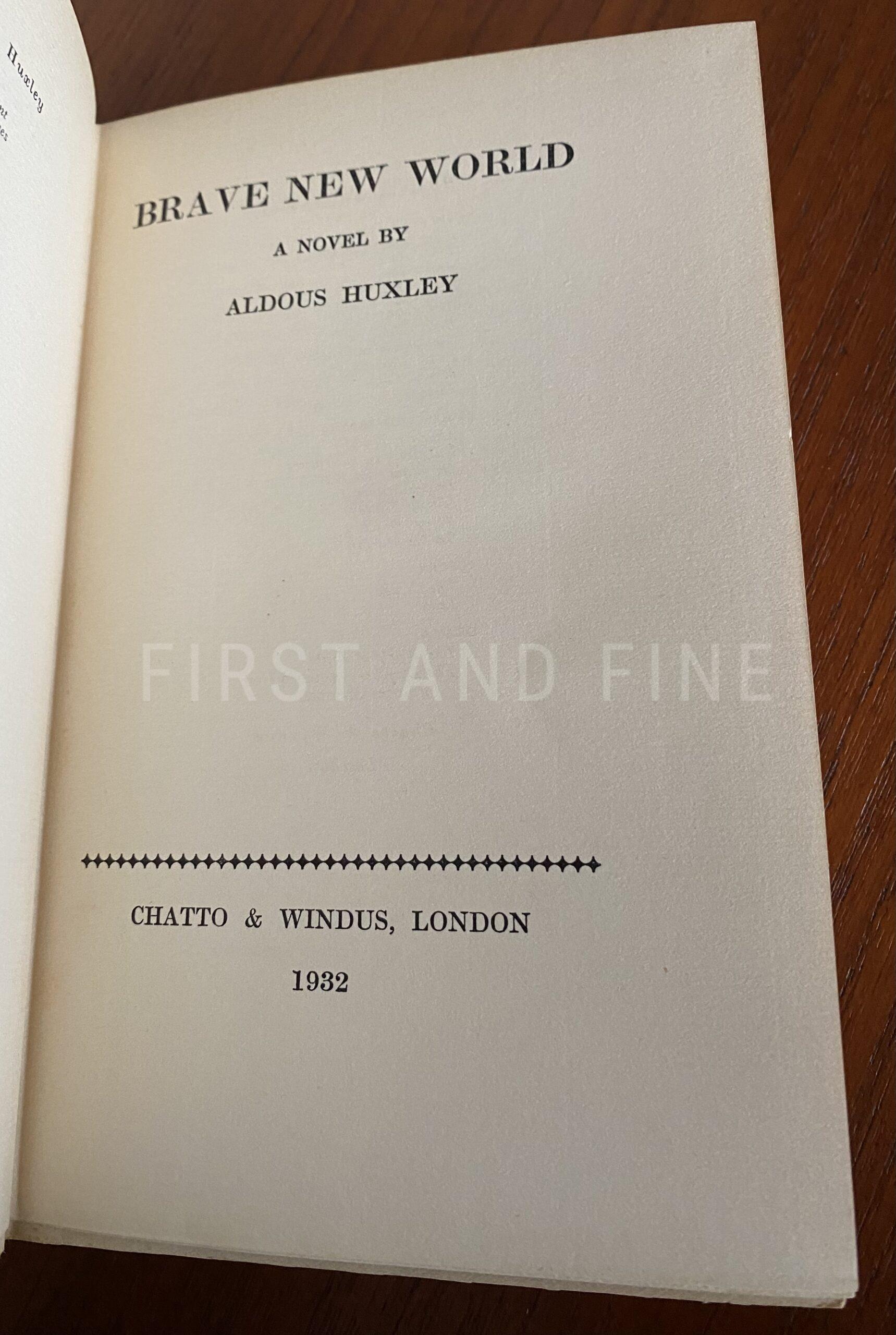 Huxley, Aldous (1932) 'Brave New World', UK first edition in superb original dust jacket - Image 3