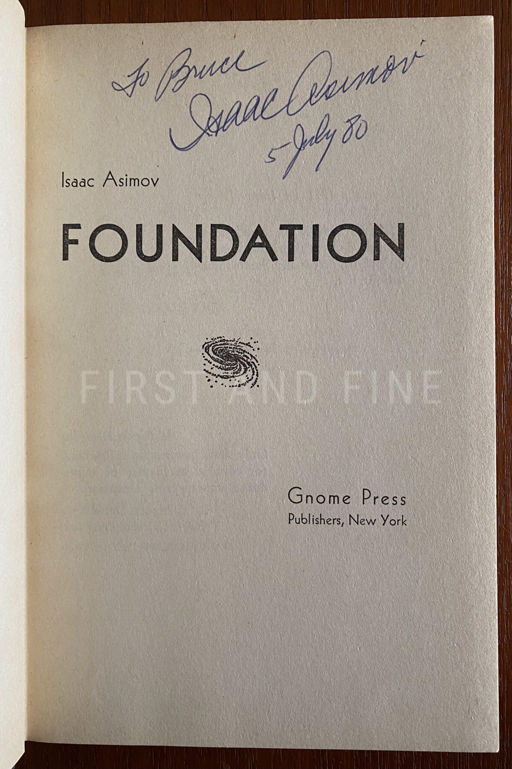 Asimov, Isaac (1951-53) 'Foundation' trilogy, complete US signed and inscribed first edition, first impression set - Image 3