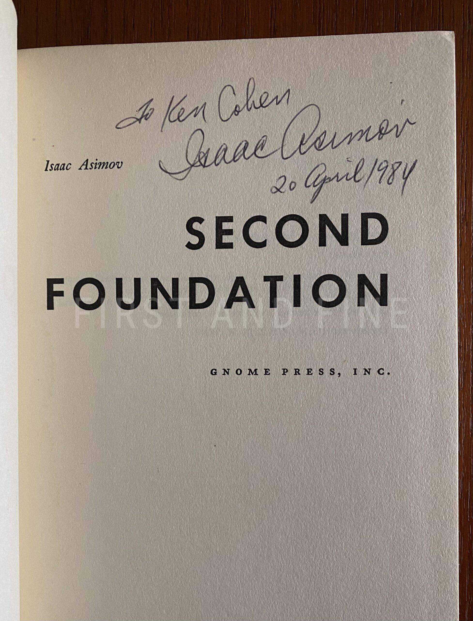 Asimov, Isaac (1951-53) 'Foundation' trilogy, complete US signed and inscribed first edition, first impression set - Image 5