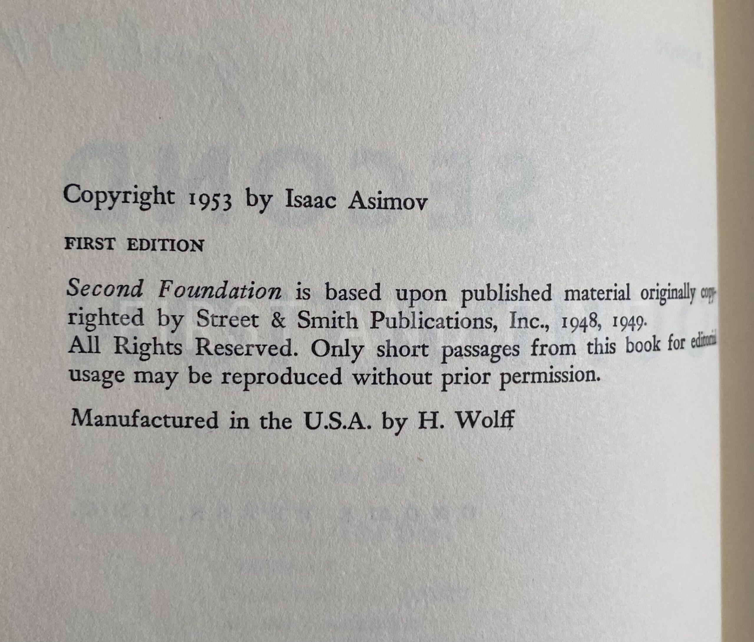 Asimov, Isaac (1951-53) 'Foundation' trilogy, complete US signed and inscribed first edition, first impression set - Image 8