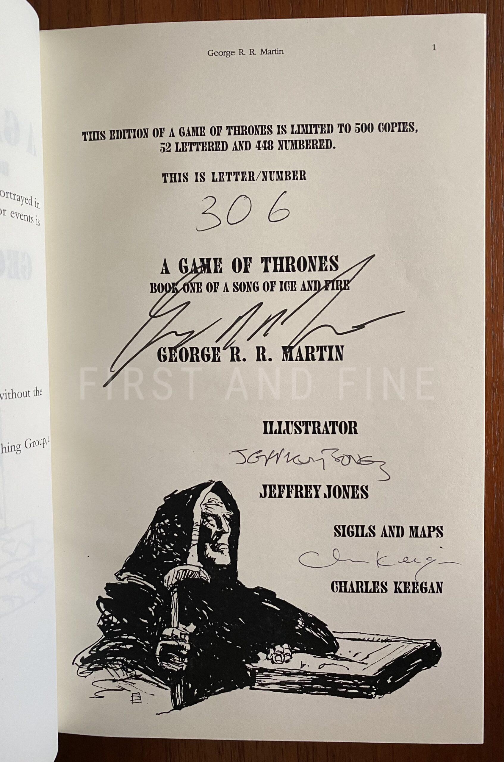 Martin, George R.R. (2002) 'A Game of Thrones', US signed limited edition - Image 2