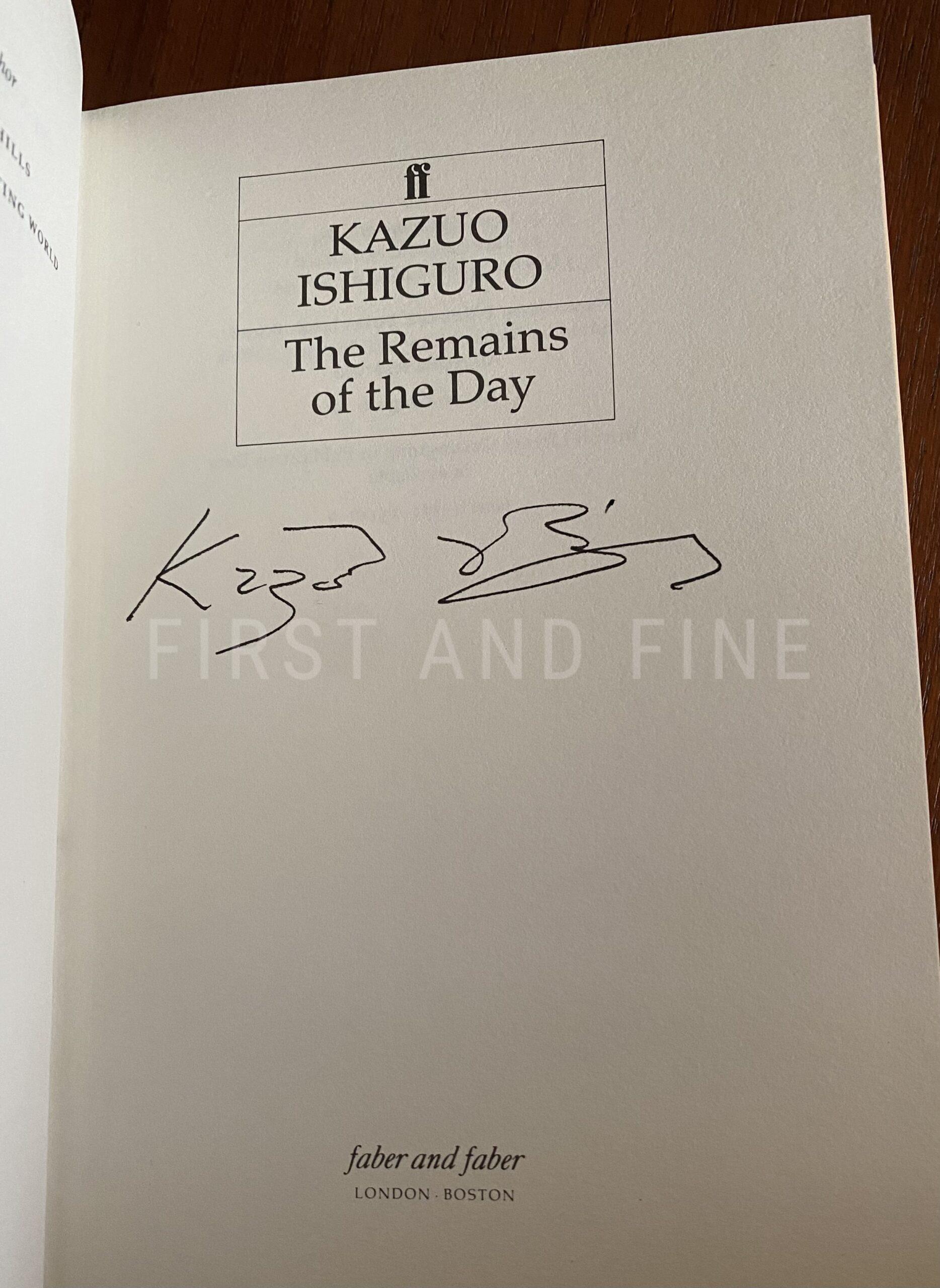 Ishiguro, Kazuo (1989) 'The Remains of the Day', UK signed first edition - Image 2