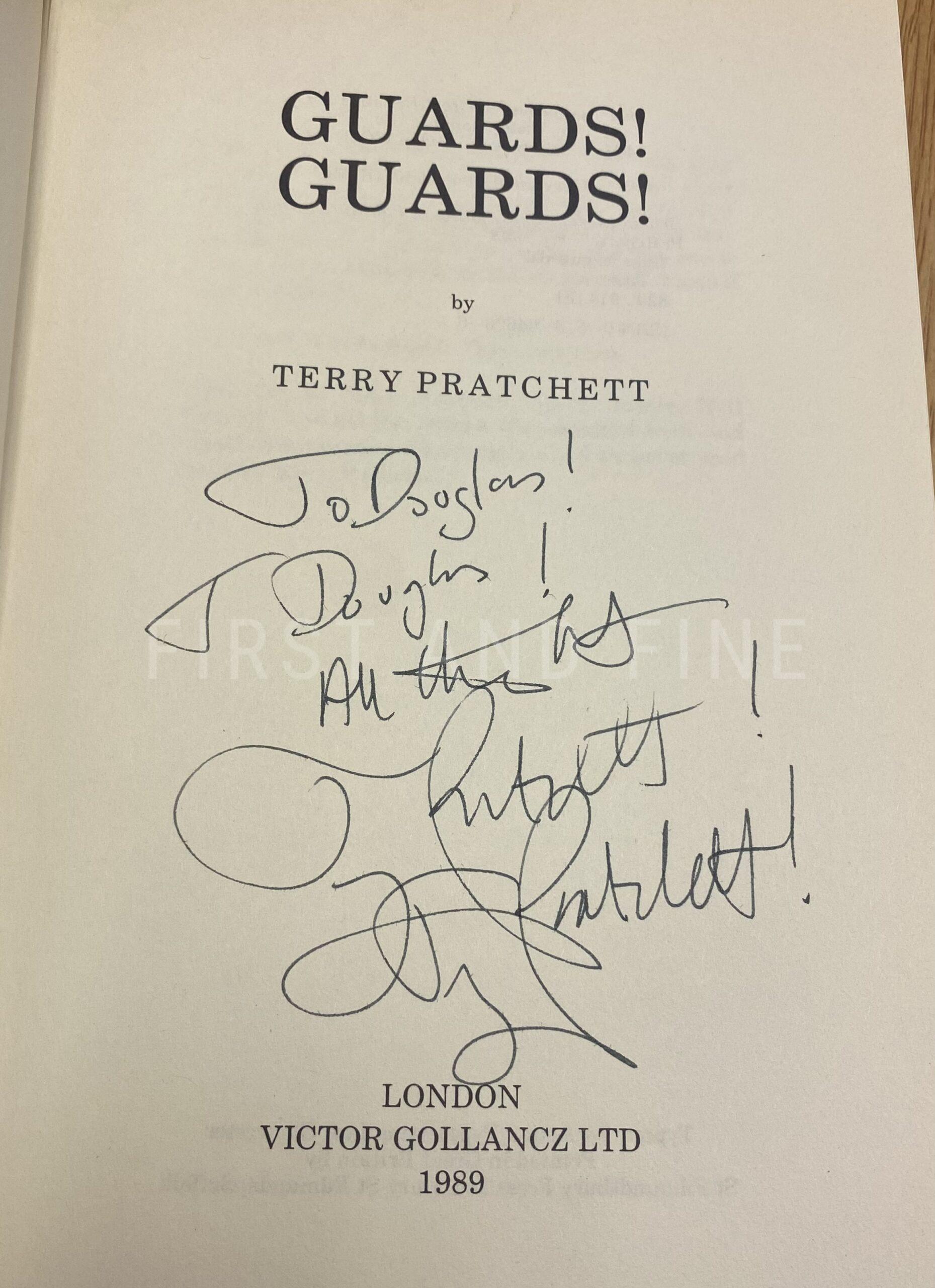 Pratchett, Terry (1989) 'Guards! Guards!', UK signed first edition - Image 2