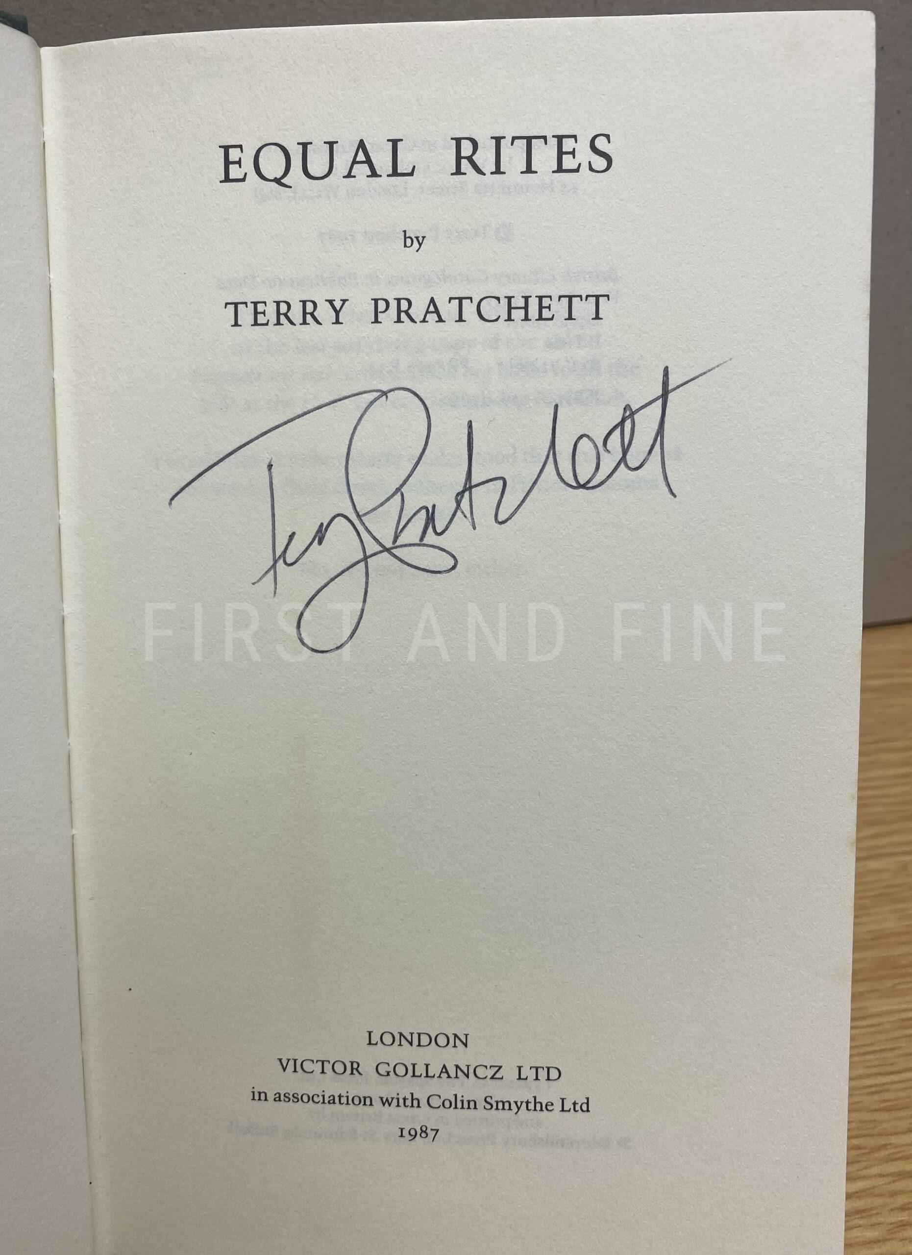 Pratchett, Terry (1987) 'Equal Rites', UK signed first edition - Image 2