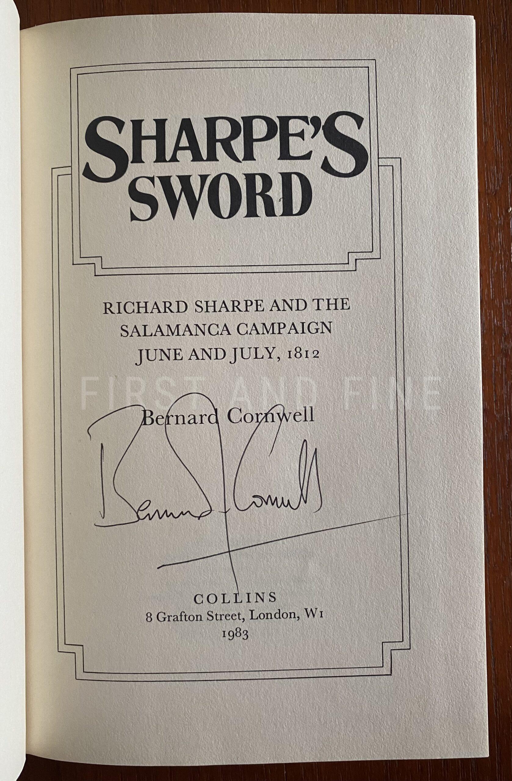 Cornwell, Bernard (1983) 'Sharpe's Sword', UK signed first edition - Image 2